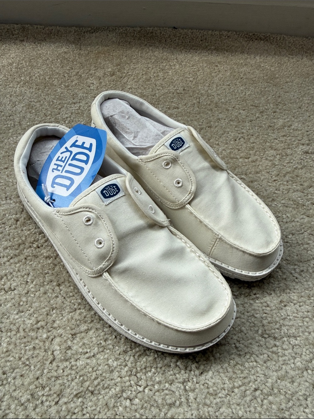 Hey Dude Wendy Cru Stretch Canvas in Snow White